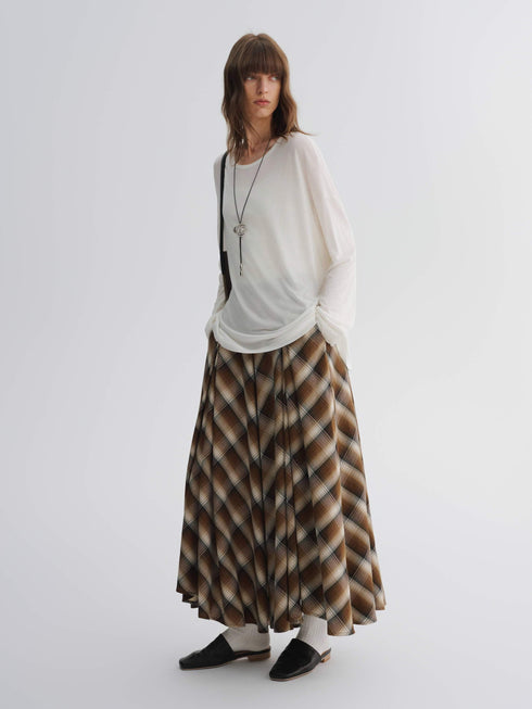 Plaid Shift Skirt